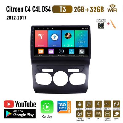2 Din для Citroen C4 C4L DS4 2012-2017 Carplay auto Android автомобильный радиоплеер автомобильный мультимедийный видеоплеер WIFI GPS навигация DSP 2 + 32 ГБ