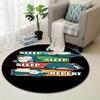Kawaii Snorlax Round Area Rug HD Anime Printed Soft  Floor Mat Kids Playroom Home Decor