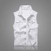 3 Colors Vintage Mens Sleeveless Ripped Jeans Vest Denim Waistcoats Plus Size S-5XL