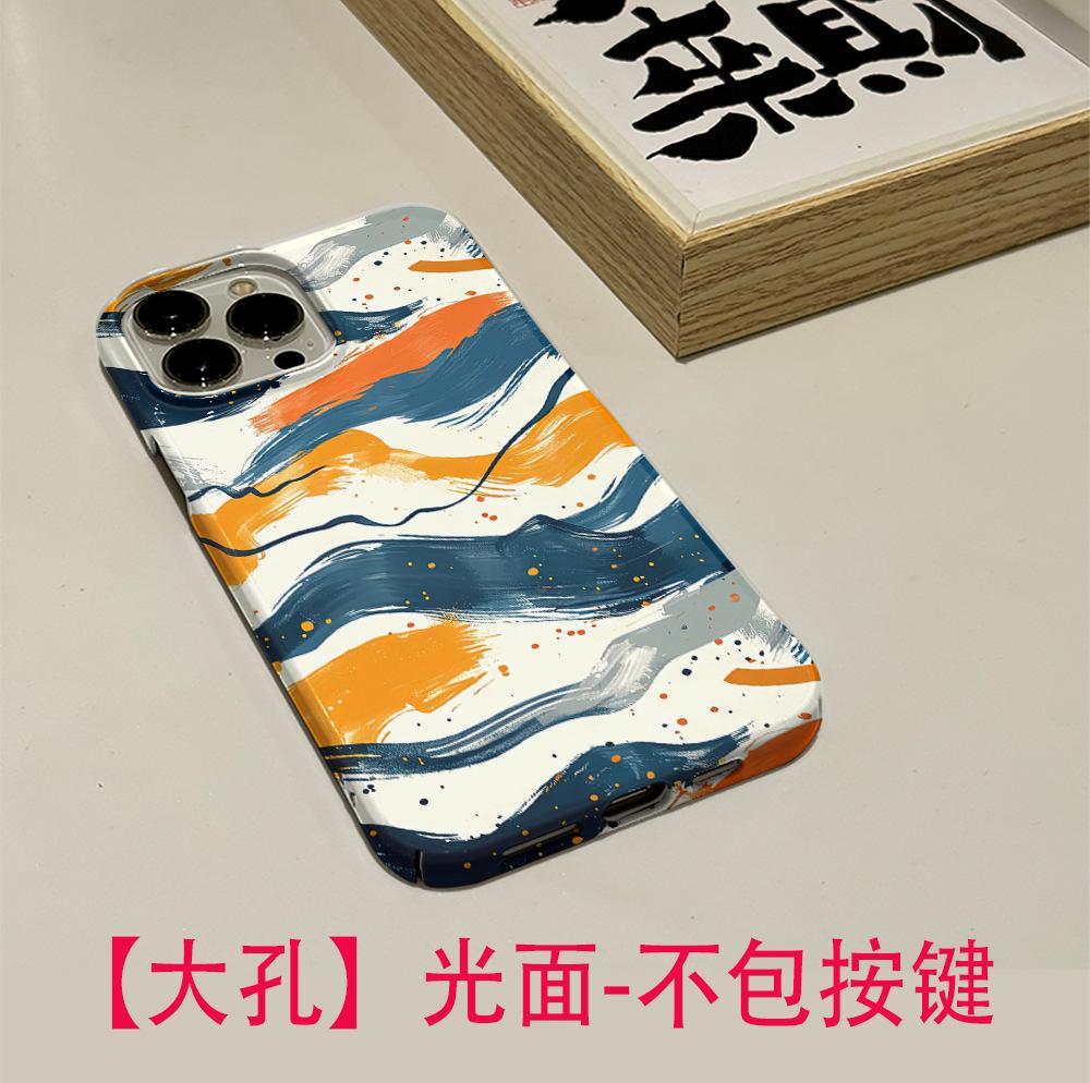 Color oil painting wavy iphone12 matte film mobile phone case apple 17promax anti-drop mobile phone case