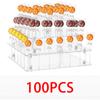2/4 Layers Lollipop Stand with 100Pcs Sticks Acrylic Clear Cake Candy Display Holder 20/56 Holes Party Birthday Dessert Decor