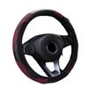 Car Steering Wheel Cover Breathable Anti Slip PU Leather Steering Covers Suitable 37-38.5cm Auto Decoration Carbon Fiber