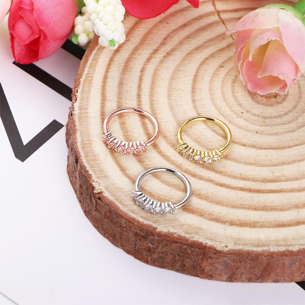 Трагус Хрустальный Страз Модные Аксессуары Серьга-кольцо Серьга-пусет Пирсинг Ювелирные Изделия Кольцо для носа