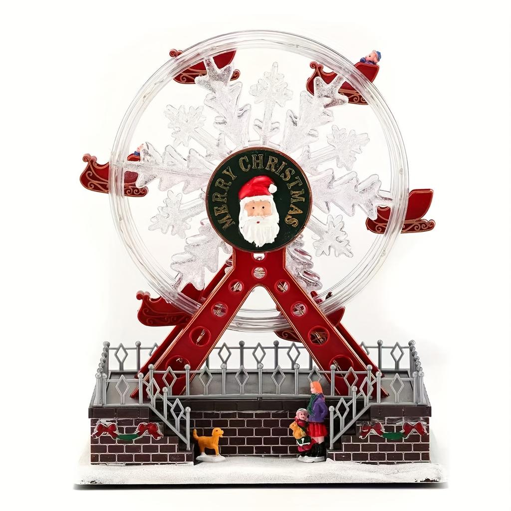1pc Dreamy Rotating Glowing Ferris Wheel Music Box,Romantic Surprise for Christmas Tree,Creative Home Decor,Christmas Gift,Christmas Decorations Music