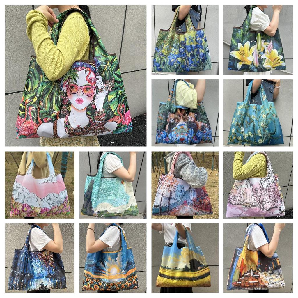 Eco-Friendly Foldable Large Capacity Shoulder Shopping Bag for Women