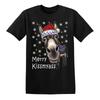 СМЕШНОЙ ПОДАРОК НА РОЖДЕСТВО MERRY KISSMYASS DUNKY Мужская Рождественская Футболка Шутка Футболка Верх Короткий Рукав Высокое Качество