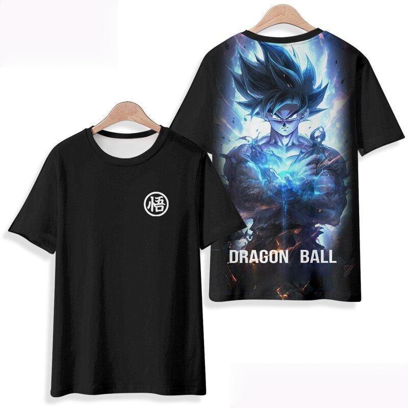 2026 Футболка Dragon Ball Детская 3D Футболка Модная Детская Мальчик Короткий Рукав Круглый Вырез Повседневная Аниме Супер Сайян Гоку