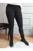 Женские стильные леггинсы больших размеров, обтягивающие черные леггинсы большого размера в рубчик с высокой талией