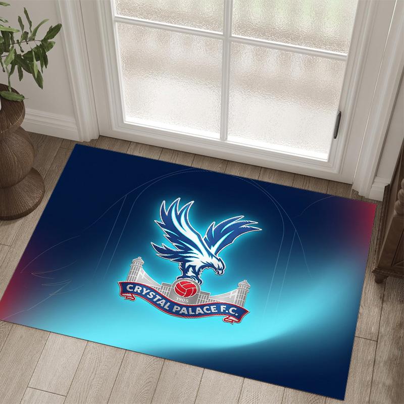 Футбольный дизайн Crystal Palace Хрустальный бархатный ковер Уютный Не?Нескользящий ковер с принтом для спальни, гостиной, прихожей