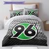 Hannover 96 Pattern Bedding,Quilt Set Quilt Cover Pillowcase Home Birthday Gift(1 * duvet cover + 2 * pillowcase, without core)