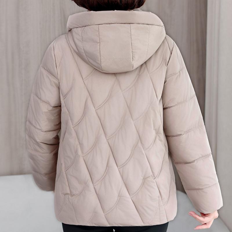 Женское модное пальто больших размеров L-5XL, зимние куртки с капюшоном, свободные, толстые, теплые, парки для женщин среднего возраста