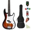 Набор электробас-гитары Bullfighter с принадлежностями, 4-струнный электробас, набор для начинающих, вводное выступление, рок-инструмент, набор бас-гитары, (FD-Закат)