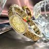 French Womens Luxury Crystal Women Bracelet Watches Fashion Diamond Ladies Quartz Watch Steel Female Party Wristwatch Elegant