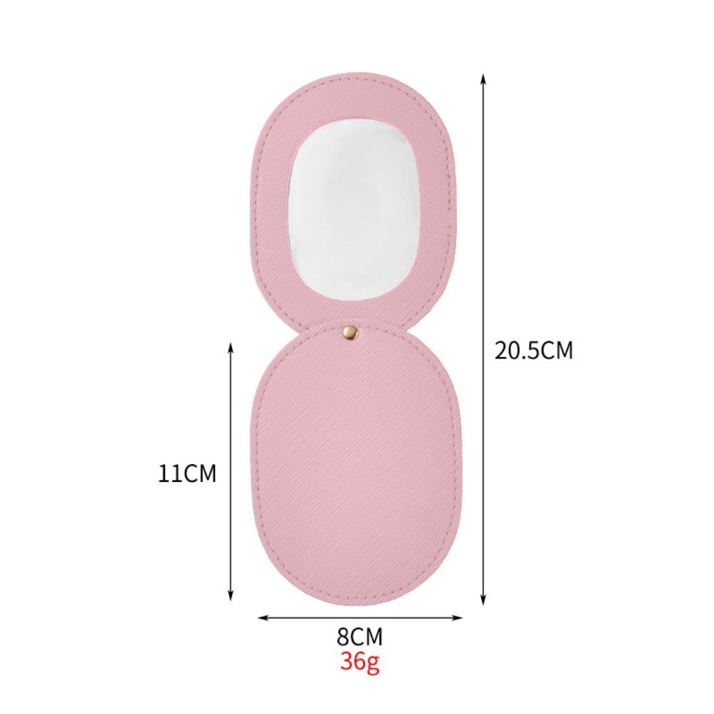 360 Degree Rotation Round Beauty Mirror Round Folding Pocket Mirror Leather Rotating Mirror  Gift