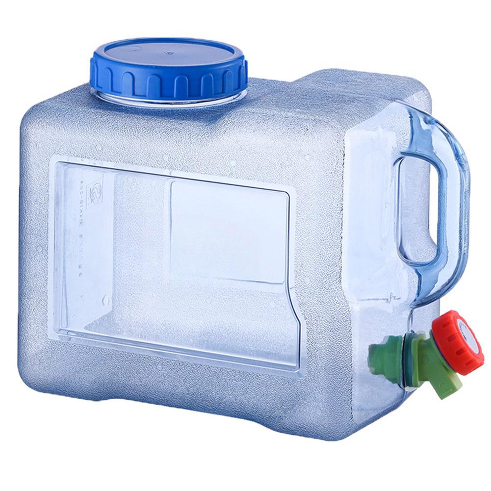 5-15L Drinking Water Bucket Driving Pure Water Tank Water Storage Carrier with Faucet for Outdoor Camping Cooking Picnic Hiking