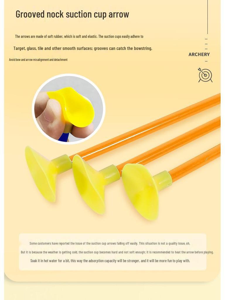 Children's Suction Cup Bow & Arrow Set - Indoor/Outdoor Archery Toy for Boys & Girls