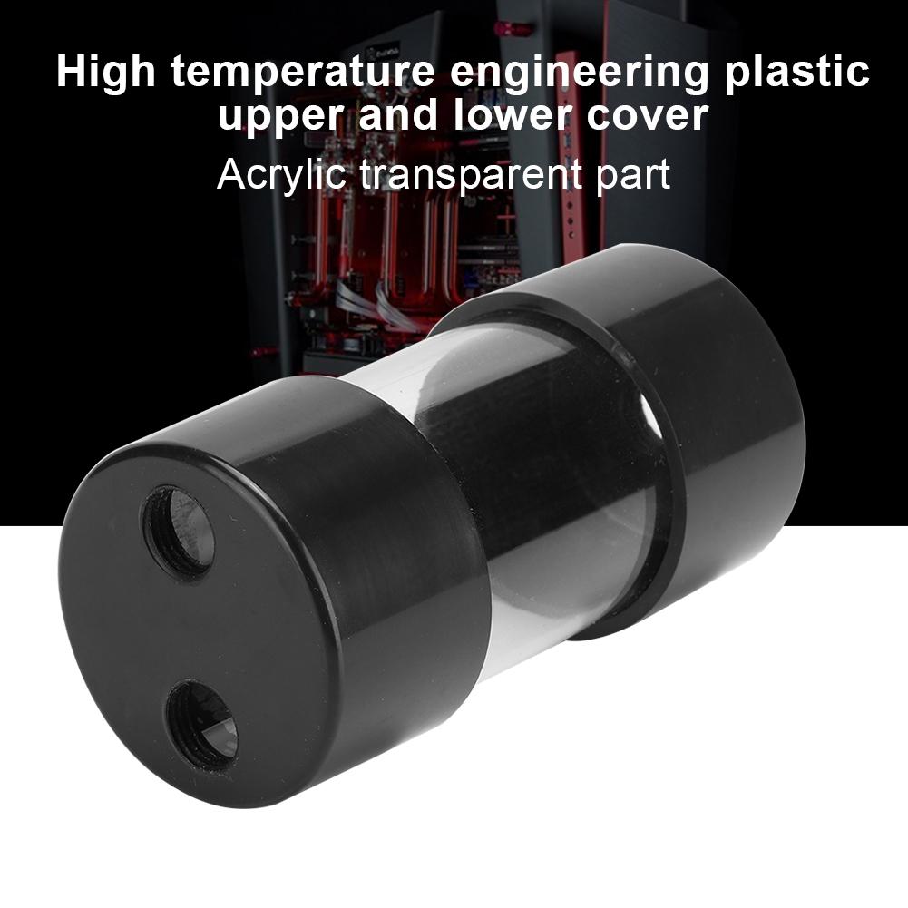 Transparent Cylindrical Computer Water Cooling Water Tank 100MM for Long Term Attraction
