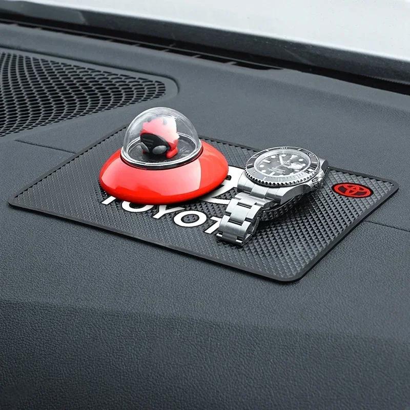 Car Badge Styling Non-Slip Mat Center Dashboard Anti-slip Pad Interior for TRD Toyota Corolla Gr Yaris Aygo GT86 Prius RAV4 Camry