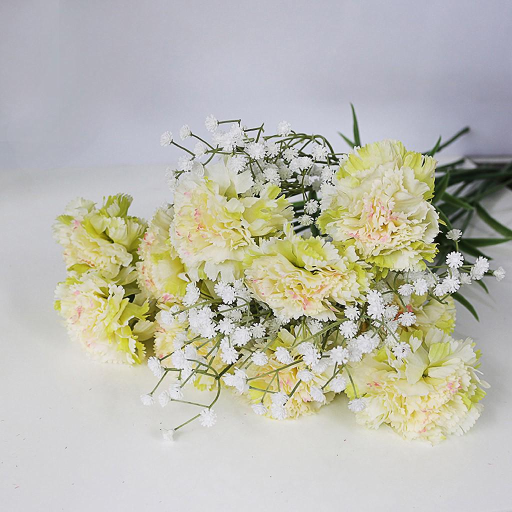 Искусственные гвоздики Шелковый цветок Свадебная гортензия Домашний день матери/учителя
