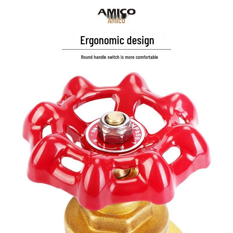 Genuine AMECO Thickened Brass Threaded Gate Valve for Hot/Cold High Temperature Water 169.