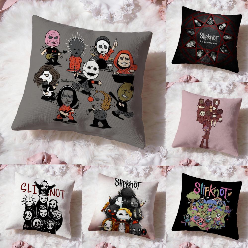 Band S-SlipknotS Cushion Cover Premium Comfort Reversible Pillow Cove -Two in One Design for Any Room & Car Interior