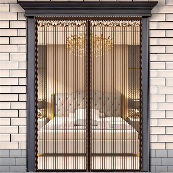 1 Set Summer Door Screen Net Anti Mosquito Insect Fly Bug Curtains Net Automatic Closing Door Screen Kitchen Curtains Magnet Net