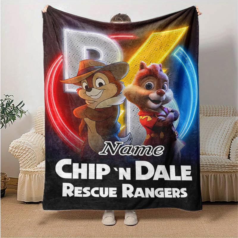 Custom 1pc Christmas Chip Dale Party Blanket, Soft And Comfortable Blanket, Casual Warm, Camping Travel Blanket, Birthday Gift Q91022