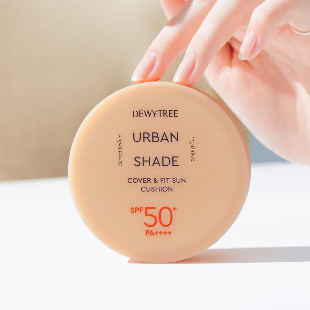 DEWYTREE Urban Shade Cover & Fit Sun Cushion 14g SPF50+ PA++++, Moisturising, Kbeauty, Korean Cosmetics, Sample