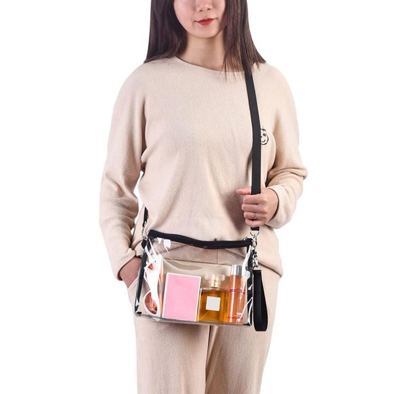 Популярная простая прозрачная сумка через плечо из ПВХ, универсальный кошелек с ключом для телефона, сумка через плечо с нулевым кошельком