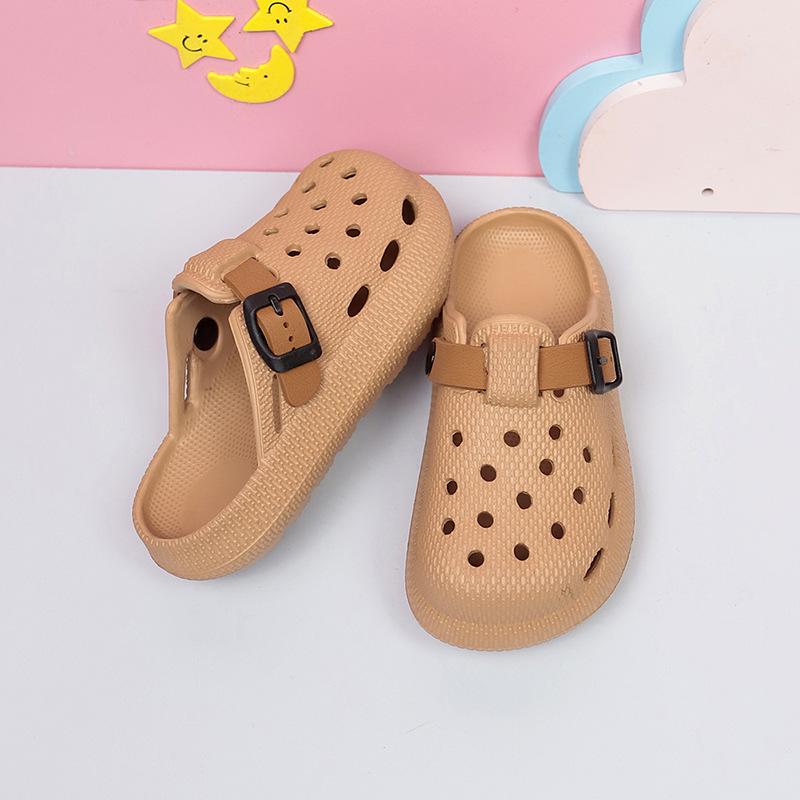 Новые летние детские сандалии Birkenstock: Дышащие, нескользящие, с застежкой-липучкой, перфорированные, подходят для детского сада и школы.