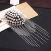 Long Chain Tassel Epaulette Classical Clothing Accessories Vintage Shoulder Brooch  Evening Party