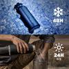 OneTigris 1 Liter Stainless Steel Water Bottle Set with Vacuum Insulated Keeps Hot or Includes 3 Replacement 2 and 1 Wide Easy To Military Suitable