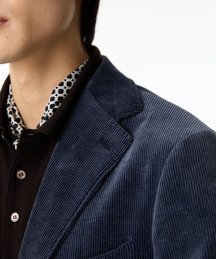 Man On The Boon [Drago] Notched Lapel Corduroy Single Jacket_Blue 4714351013
