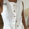 Женский повседневный костюм с квадратным воротником, без рукавов, жилет с длинной юбкой, летний одинаковый комплект для вечеринки, офиса, повседневной одежды