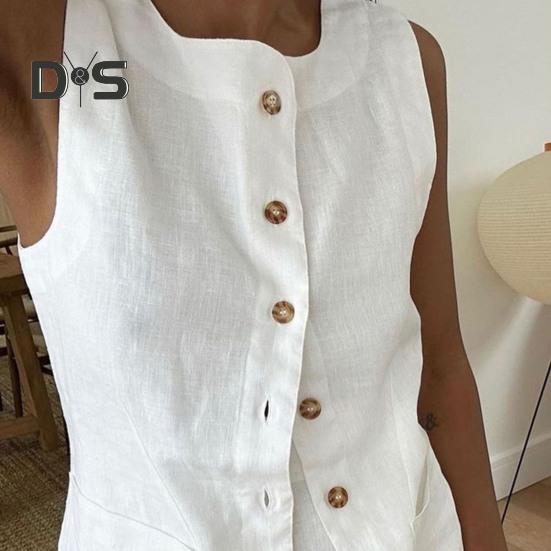 Женский повседневный костюм с квадратным воротником, без рукавов, жилет с длинной юбкой, летний одинаковый комплект для вечеринки, офиса, повседневной одежды