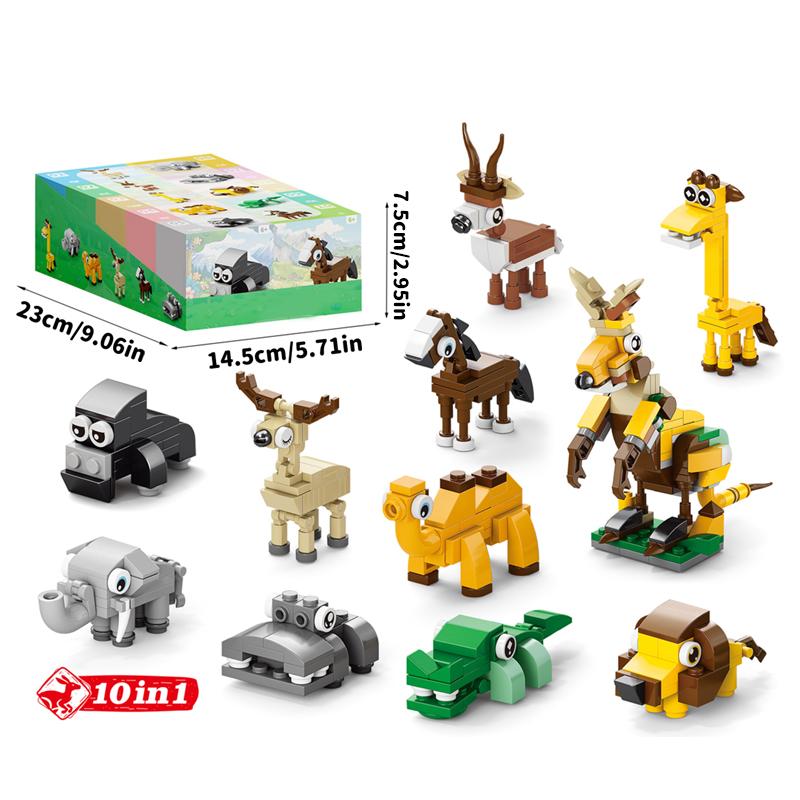 Micro Particle Building Blocks Cartoon Dolls Animal World Marine Animals Land Animals Children's Puzzle Assembly Toys