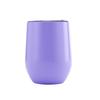 Custom 12oz Stainless Steel Double Layer Eggshell Insulated Vacuum Thermos Coffee Cup Outdoor Mini Egg Shaped Cup Mug with Lid