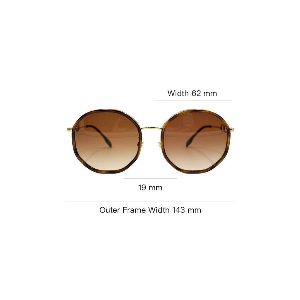 Burberry B. Monogram Exclusive Logo Pattern Series Trendy Sunglasses 3127D Women sunglasses Tortoise Gold B3127-D-1109/13-57