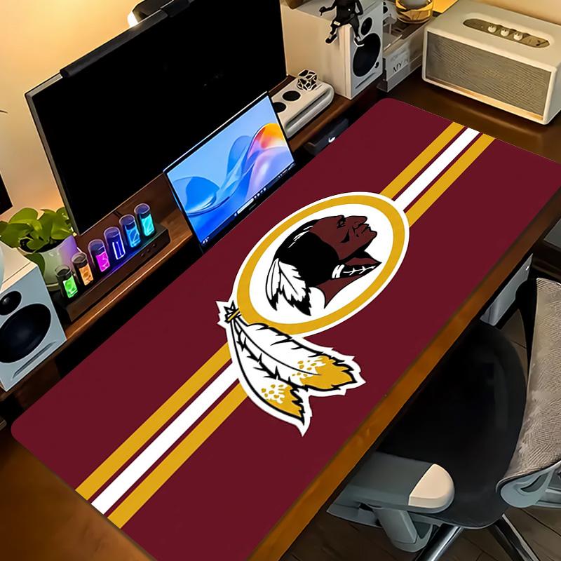 Washington Redskins Logo Color Mouse Pad Large Gaming Table Cushion Non-slip Laptop Tablet Big Mousepad XXL Mat Mini PC Playmat With Lock edge