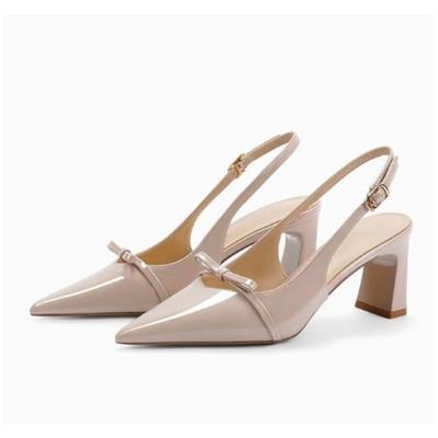 Мода Новая Мода Острый Носок Женские Сандалии Бант Роскошный Бренд Сексуальная Пряжка Высокий Каблук Слингбэк Неглубокий Вырез Туфли Мэри Джейн для Девочек