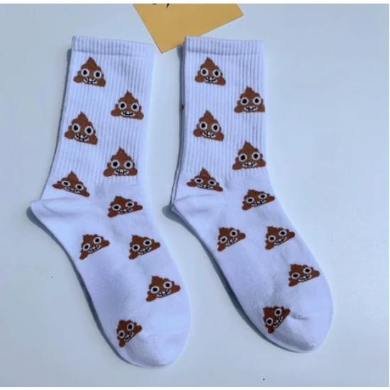 Мужские носки Счастливая какашка Смешные Милые Мультяшные Короткие Носки Харадзюку Хлопковые Носки Милые Модные Женские Носки с Какашкой Свадебный Подарок