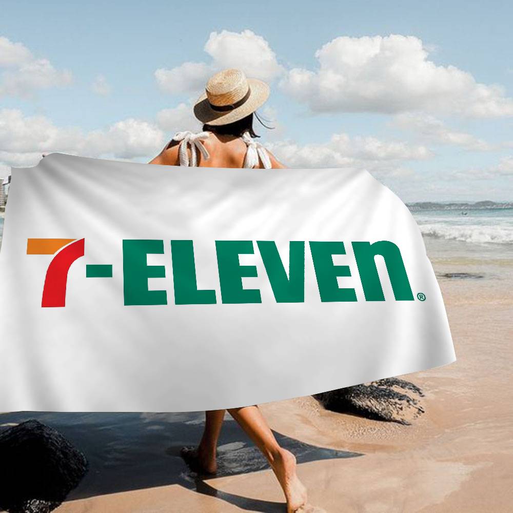 7-E-ELEVENS Микрофибра с принтом Пляжное полотенце Горный туризм Йога Пляж Плавание Бег Впитывающее Мягкое полотенце
