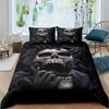 3D Skull Printed Anime Bedding Set - Soft Cozy Duvet Cover With 2 Pillowcases For Bedroom Guest Room Home