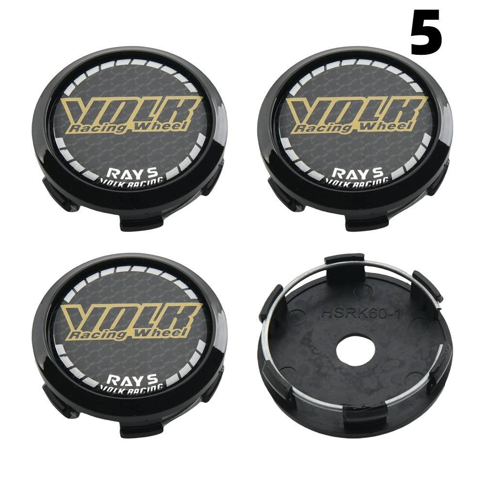 1Set/4PCS OD 60MM / ID 56MM Rim Caps RAYS VOLK VR Logo Wheel Center Cap Wheel Cover Hub caps Sport Car Tire Accessories