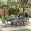 Garden Dining Set 9 pcs Gray Poly Rattan