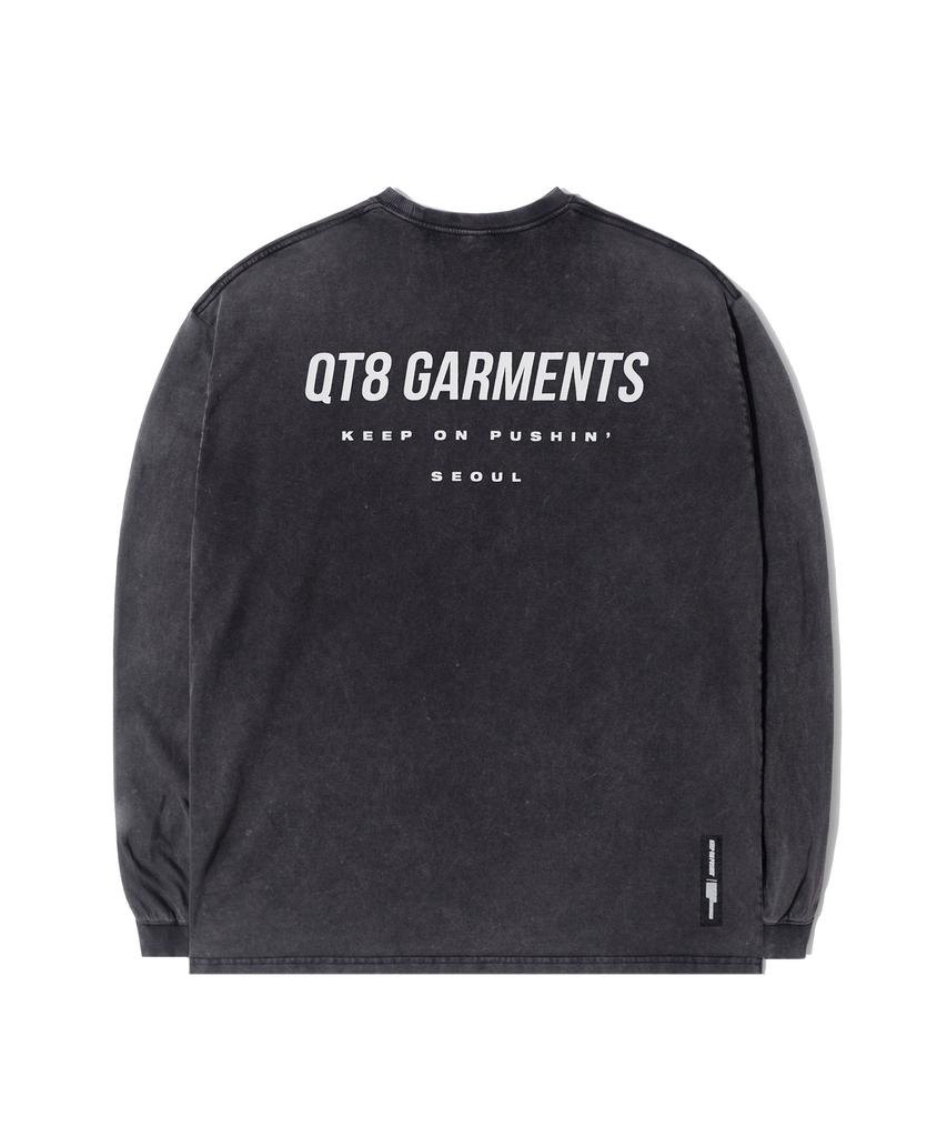 QT8 GARMENTS Tl Sp Washed Simple Long Sleeve (Black)