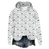 Women's Hooded Long Sleeve Christmas Printed Flannel Top Hooded Sweatshirt