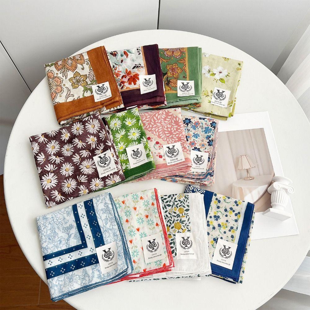 Breathable Cashew Nut Print Silk Scarf Thin Small Scarves Square Handkerchief Clothing Accessories
