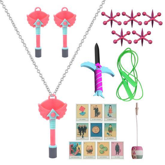 Набор реквизита для корейской традиционной игры Карты Спинеры Забавный реквизит Коллекционный Кальмар Вечеринки Подарки для фанатов