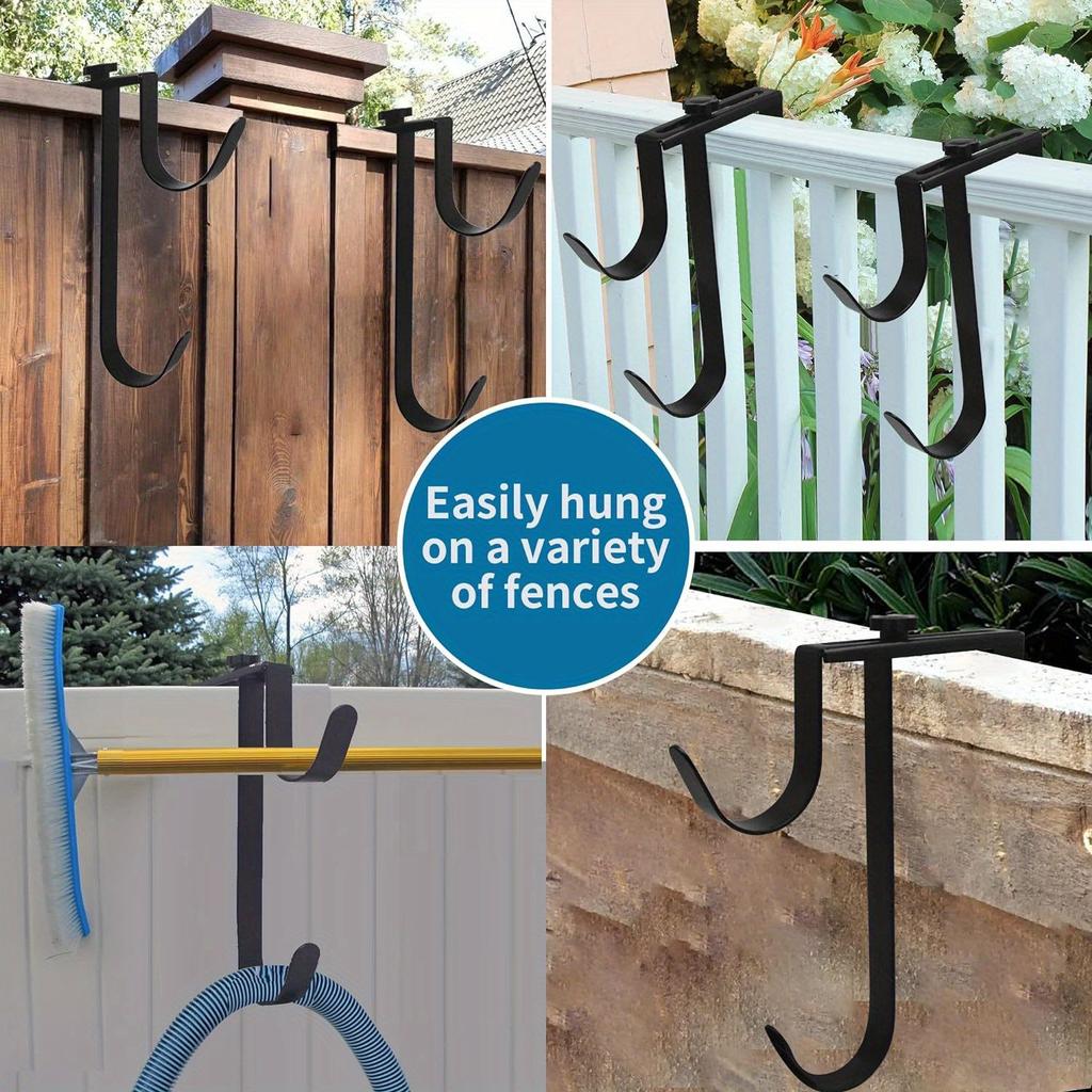 2 шт., регулируемый алюминиевый держатель для столба бассейна, крючки для ограждения столбов бассейна, 2 шт. крюк для столба бассейна, прочные крючки для ограждения шланга бассейна